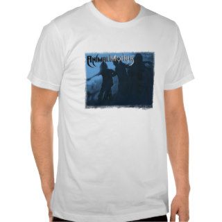 Men's white "Moshing Blue Logo" t shirt front