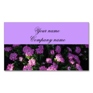 Purple Floral Profile card Business Cards