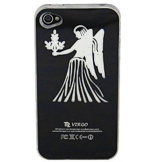 Virgo Sense Flash Light Up LED LCD Color Changing Case Cover For iPhone 4 4S 4G Hard Plastic Shell Skin Back Cell Phones & Accessories
