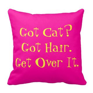 Funny Text Message and Cat Picture Design Throw Pillow
