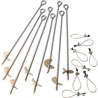 ShelterLogic 8-Pk. of Auger Anchors with Clamps, Model# 10079  Anchors, Bungees   Accessories