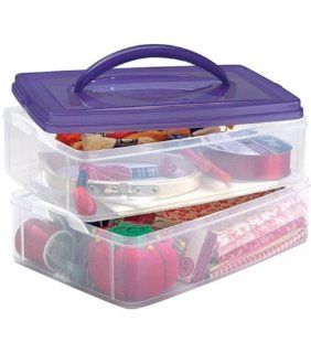 Snap 'n Stack Craft Organizer Medium Rectangle 2 Layers   Multiple Storage Containers