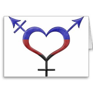 Polyamorous Pride Gender Neutral Symbol Greeting Cards