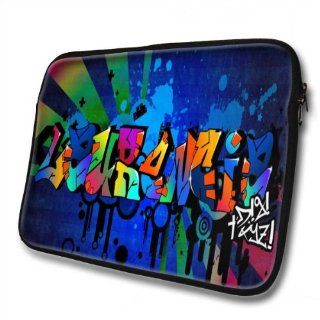 "Graffiti Names" designed for Laurencia, Designer 14''   39x31cm, Black Waterproof Neoprene Zipped Laptop Sleeve / Case / Pouch. Cell Phones & Accessories