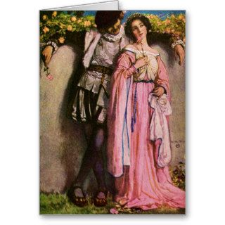Lady In Pink Dress With A Gentleman Cards