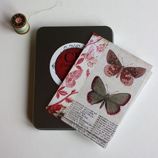 vintage style butterfly postcards gift tin by claryce design