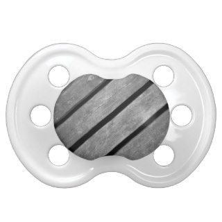 Black and White Picture of Wood Planks Pacifier