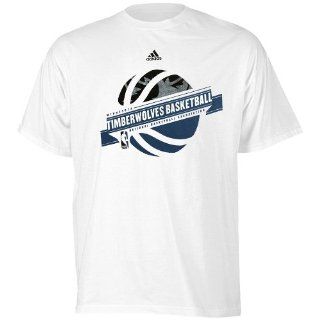 NBA adidas Minnesota Timberwolves Banner Basketball T Shirt   White (X Large)  Sports Fan T Shirts  Sports & Outdoors