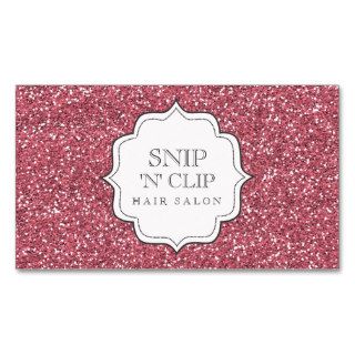 Pink Glitter Glitz Glam Hair Stylist Cards Business Card