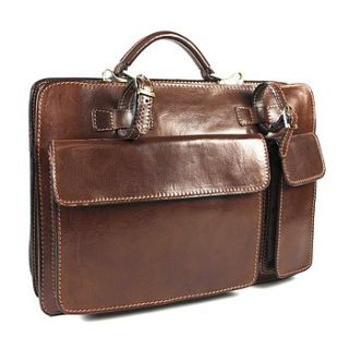 italian leather unisex briefcase by cocoonu