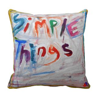 simple things abstract design pillows