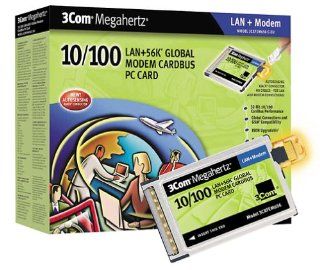 3Com 56K 10/100Mbps Dual Xjack Ethernet Global Modem Card Electronics