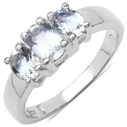 Malaika Sterling Silver Clear Crystal Quartz Ring (1 5/8ct TGW) Malaika Crystal, Glass & Bead Rings