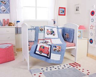 fire trucks cot bed set by babyface