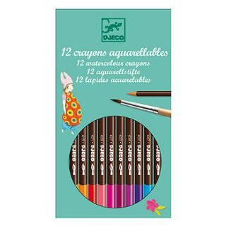 pack of 12 watercolour pencils by harmony at home children's eco boutique