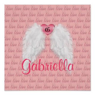 Personalized Angel Wings Poster