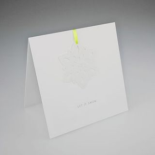 snowflake christmas card by hupa lupa