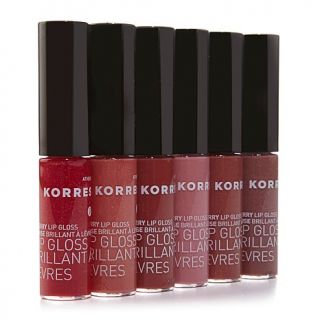 Korres Cherry Oil Lip Gloss 6 piece Wardrobe