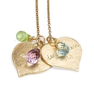 personalised 9ct yellow gold heart necklace by sibylle jewels
