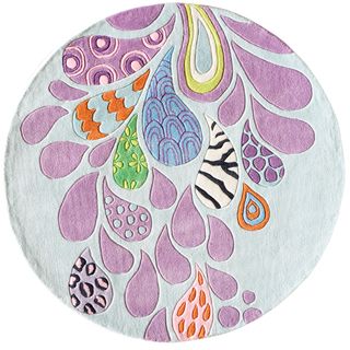 Hand tufted Momeni Lil' Mo Hipster Funky Rug (5' Round) Momeni Round/Oval/Square