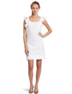 London Times Womens Sheath Dress, White, 4