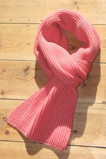 100% cashmere chunky knit scarf by eskimo