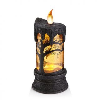 Halloween 8" Spinning Water Indoor/Outdoor Flameless Candle