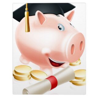 Saving for career piggy bank photo plaques