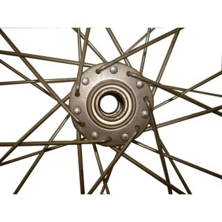 Marathon Tires Flat-Free Tire on Spoked Ball Bearing Wheel — 24in. x 2in.  Flat Free Spoked Wheels
