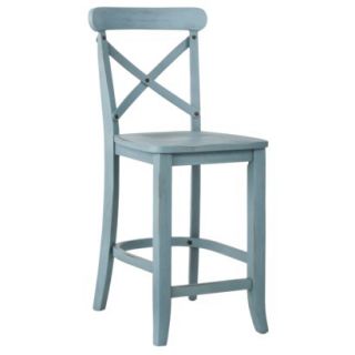 24 French Country X Back Counter Stool
