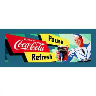 Coca Cola Pause Refresh Waiter Art Print   12 x 36in