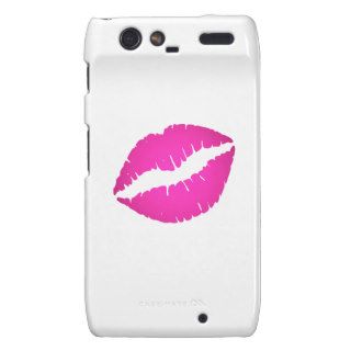 Hot Pink Kiss Motorola Droid RAZR Cases