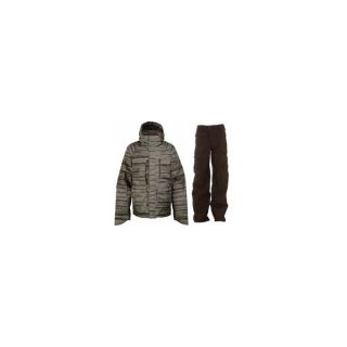 Burton Slub Jacket Trnch Green Seepage w/ Burton Ronin Cargo Pants Mocha jacket pkg 806