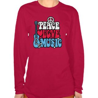 American Peace Love Music T Shirt