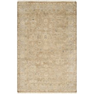 Hand crafted Minnetrista Traditional Beige Wool Rug (9 X 13)