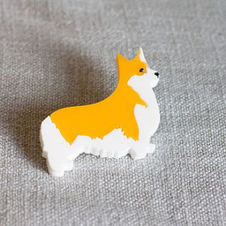 corgi dog brooch by finest imaginary