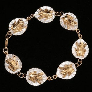 frog on a lilypad bracelet by simon kemp jewellers