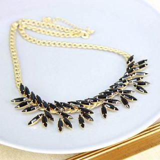 black marquise gem necklace by lisa angel