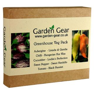 greenhouse vegetable seed pack by garden gear