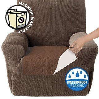 Surefit Brown Waterproof Seat Furniture Protector Polyester Pad   Incontinence Bedding Protectors