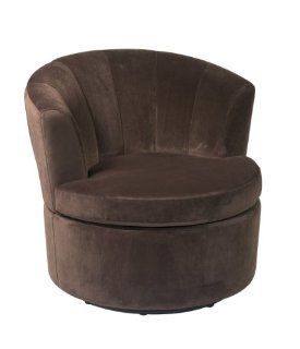 Shop Avenue Six Curves Barrel Chair. Chocolate Velvet Fabric. at the  Furniture Store. Find the latest styles with the lowest prices from Avenue Six