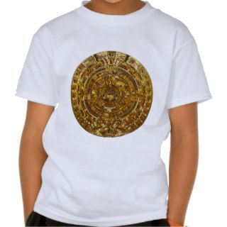 Golden Aztec Calendar Tee Shirt