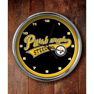 Pittsburgh Steelers NFL Chrome Wall Clock