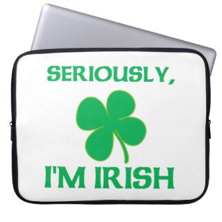 Seriously I'm Irish Computer Sleeves