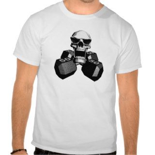 Skull and Dumbbells T shirt