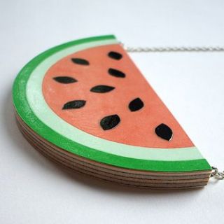 watermelon necklace by lucie ellen