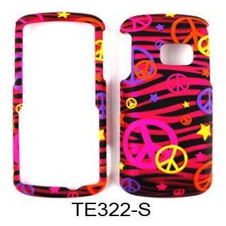 CELL PHONE CASE COVER FOR KYOCERA PRESTO S1350 TRANS PEACE SIGNS ON PINK ZEBRA Cell Phones & Accessories