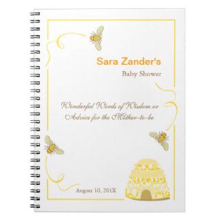 Bumble Bee    Words of Advice Baby Shower Notepad Note Books