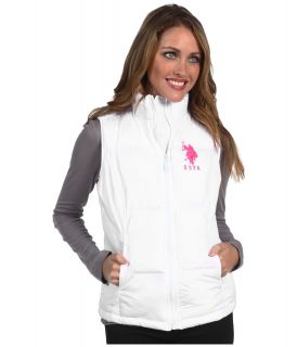 U.S. Polo Assn Solid Vest w/Big Pony Womens Vest (White)