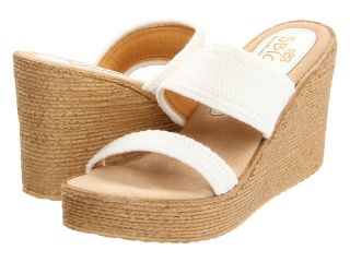 Sbicca Vibe Womens Wedge Shoes (White)
